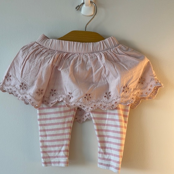 Yellow Top with Pink Striped Leggings - Picture 3 of 3